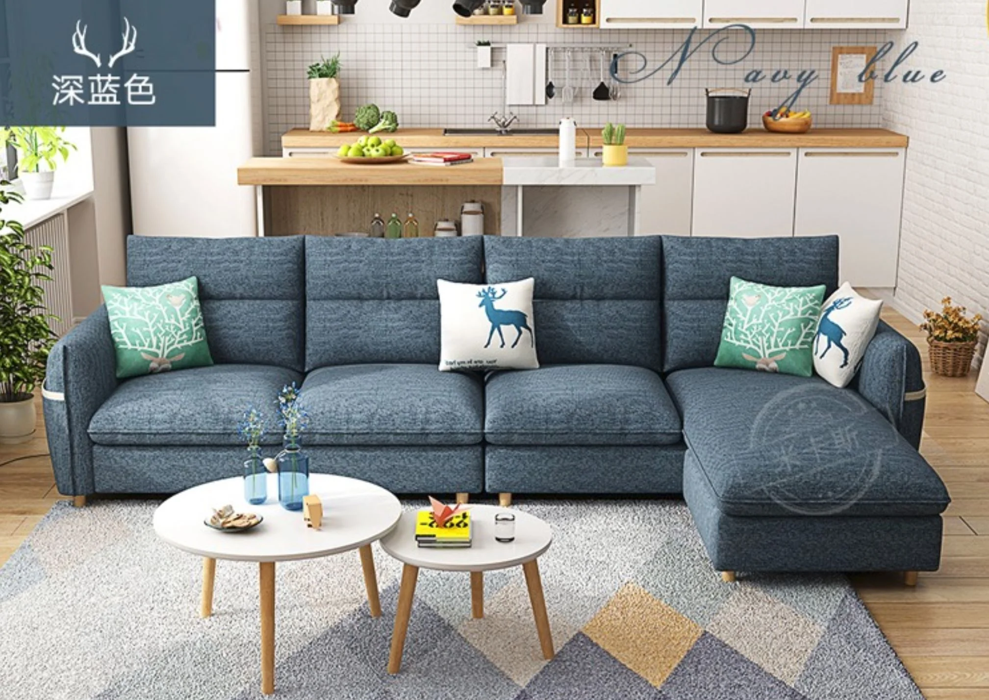 PIETRO Modern Nordic Fabric Sofa - Image 10