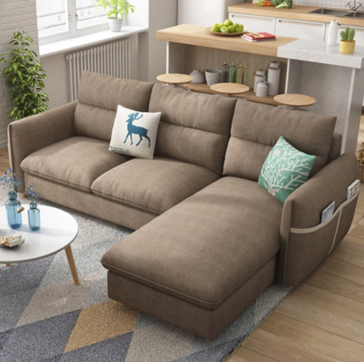 PIETRO Modern Nordic Fabric Sofa - Image 12