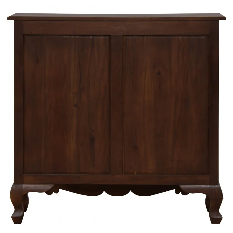 Queen Anna Solid Teak Wood Timber French Lowline Bookcase, Bookshelves TEK168 BC 000 QA SM WH_1 ( Discount Price $599) - Image 4