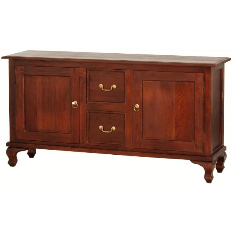 Queen AnnMary Solid Timber 2 Door 2 Drawer Sofa Table Buffet, 160cm, TEK168 SB 202 QA ( Mahogany Colour )