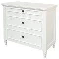 RADISSON Beau Teak Timber 3 Chest of Drawer Dresser, White - Image 7