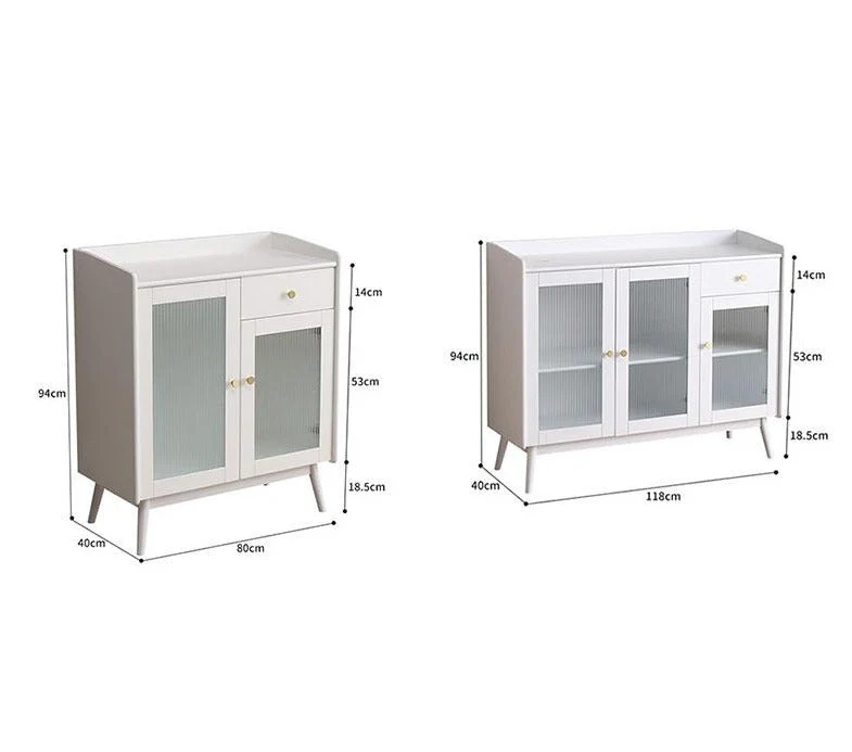 SAMUEL Solid Wood Wine Cabinet Sideboard Kitchen Storage - Image 8