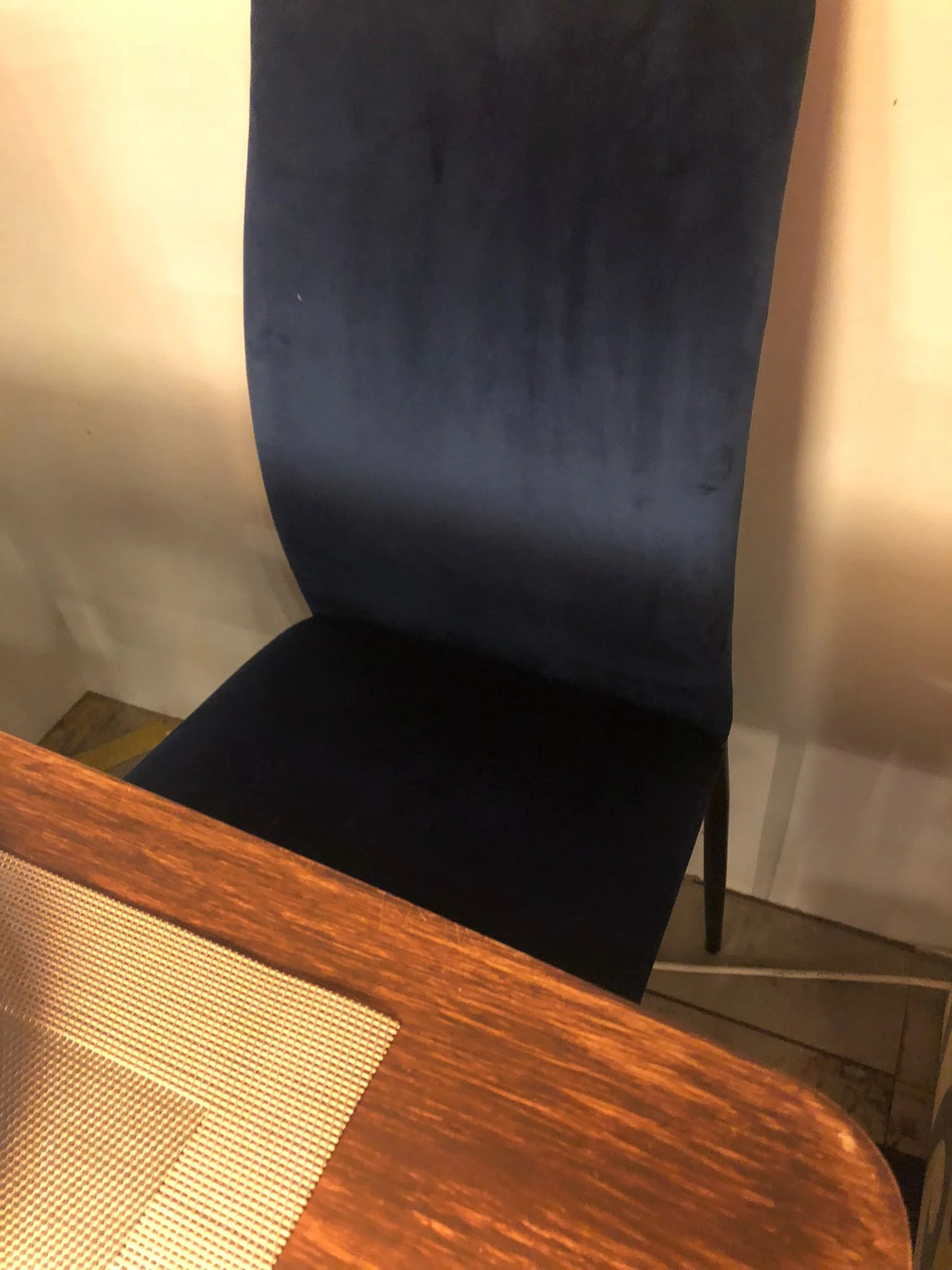 Scandinavian Chair Blue Colour Fabric VHE TEK168 ( Original Price $99 )
