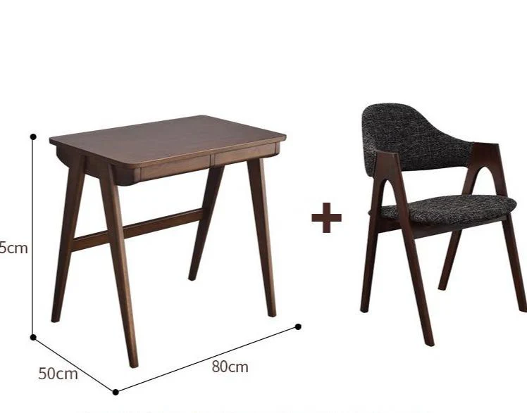 SEBASTIAN Solid Wood Modern Japanese Writing Desk - Image 11