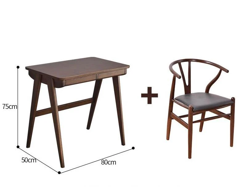 SEBASTIAN Solid Wood Modern Japanese Writing Desk - Image 17
