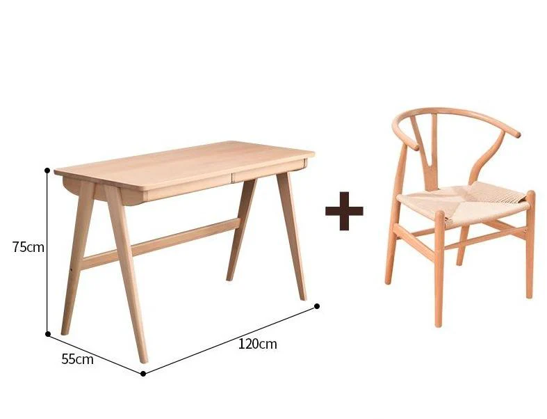 SEBASTIAN Solid Wood Modern Japanese Writing Desk - Image 22