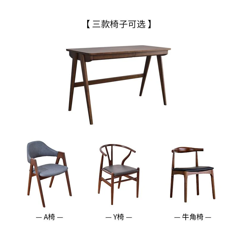 SEBASTIAN Solid Wood Modern Japanese Writing Desk - Image 23