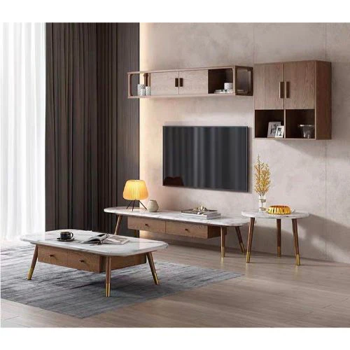 SLOANE Marble TV Console Cabinet Entertainment Unit MSE - Image 4