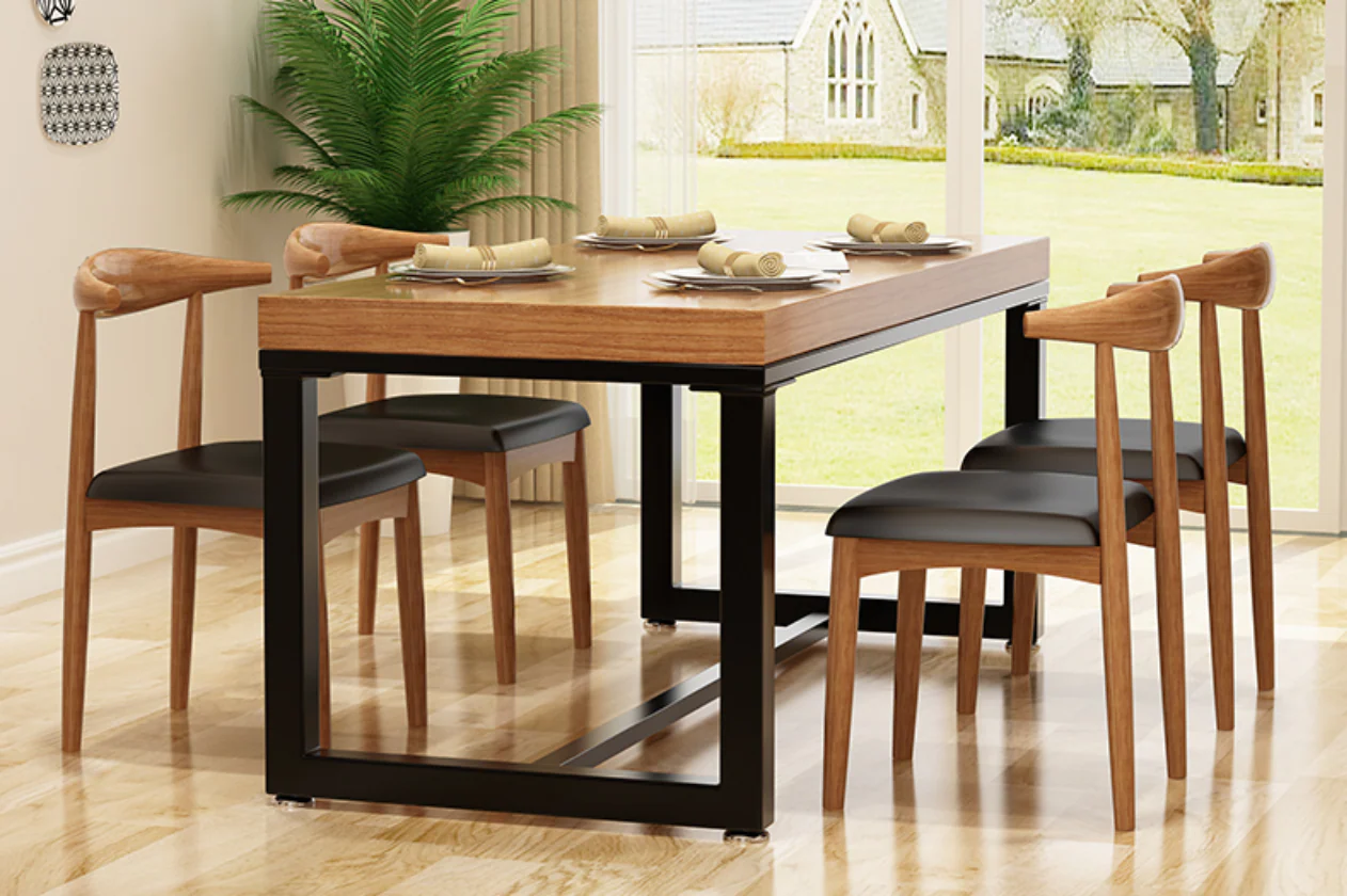 STELLA Rustic Pine Wood Dining plus Conference Table - Image 5